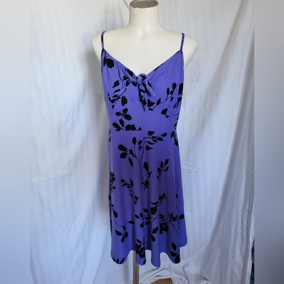 Lily Morgan Purple/ Black Dress, Size Large - Picture 3 of 5